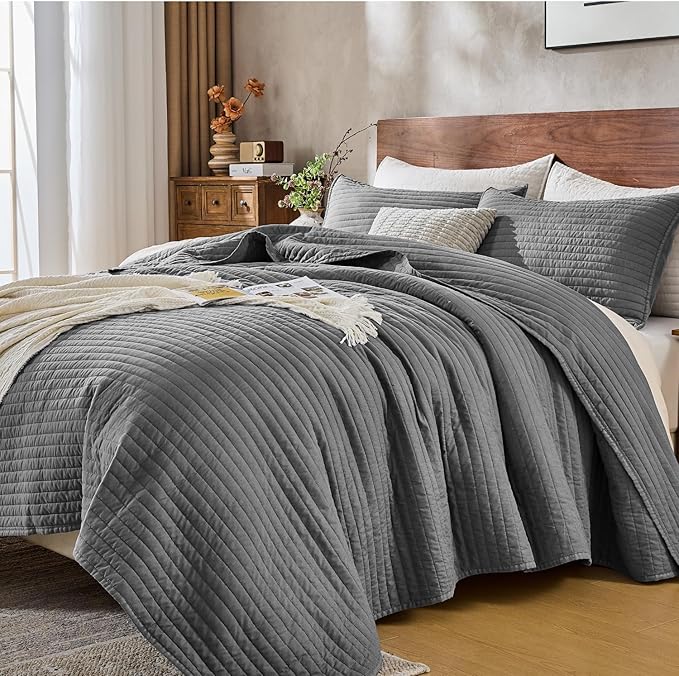 Microfiber Quilt Set - Queen