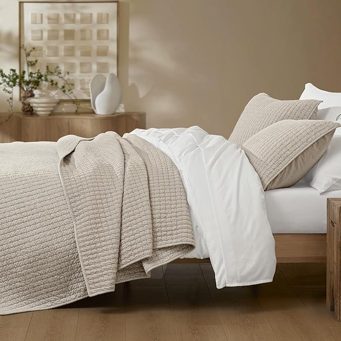 100% Cotton Hypoallergenic Quilt Set - King