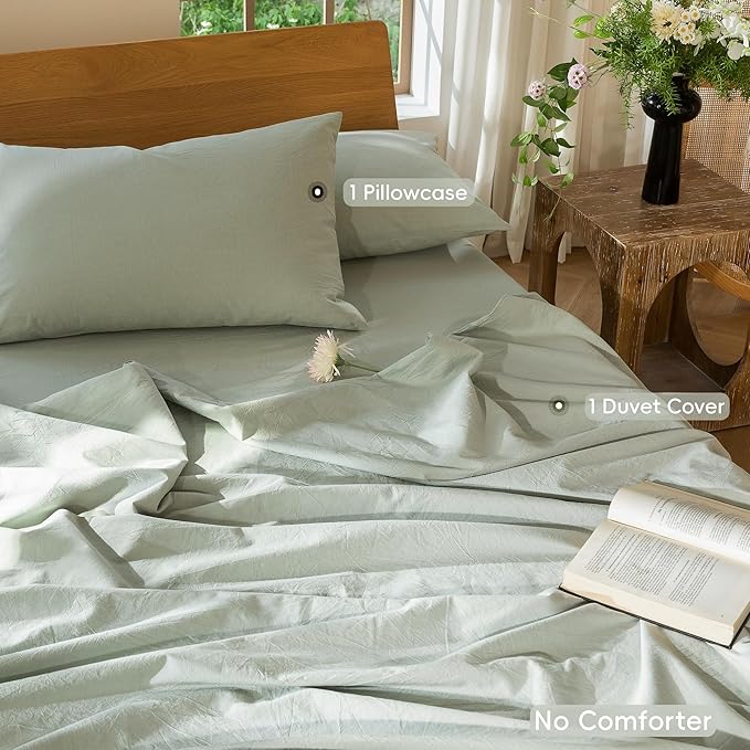 Linen Duvet Cover Set - Twin