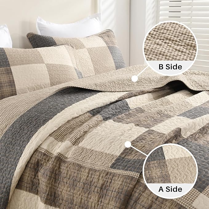 100% Cotton Bedding Set - King - 3 Piece