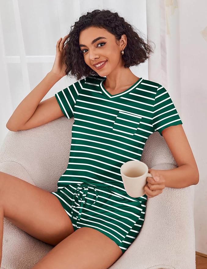 Women's Pajama Set - Short Sleeve - 2 Piece