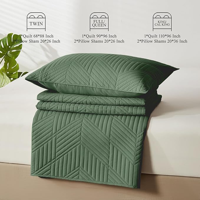 Microfiber Quilt Set - Queen