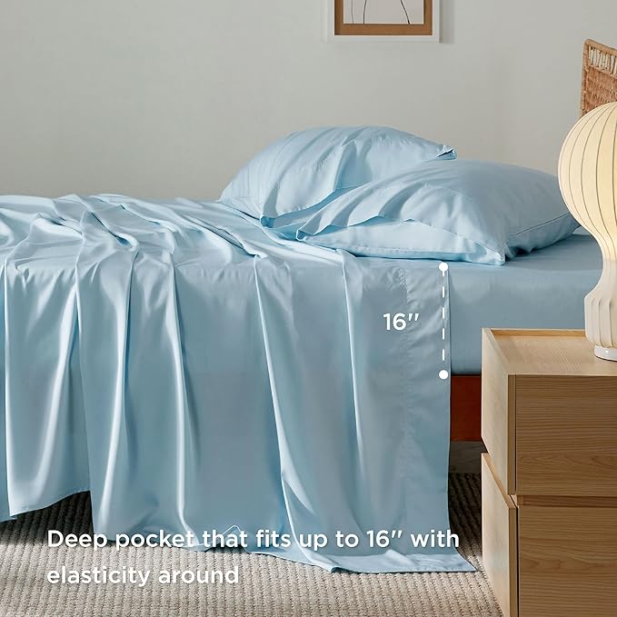 Bamboo Cooling Bed Sheet Set - Queen