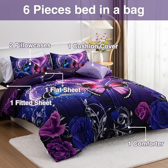 Comforter Set - Full - 6 Piece