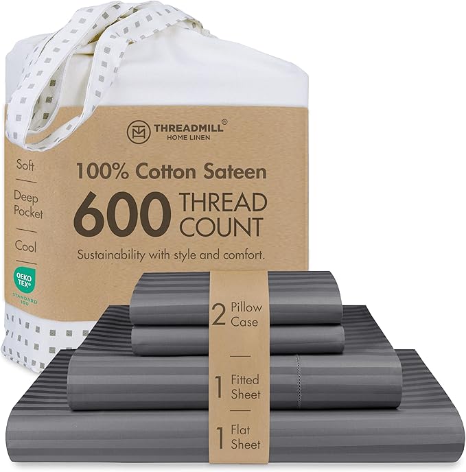 100% Cotton Cooling Bed Sheet Set - King - 4 Piece