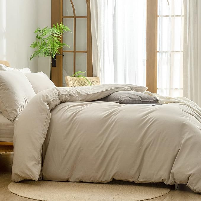 Linen Duvet Cover Set - King - 3 Piece