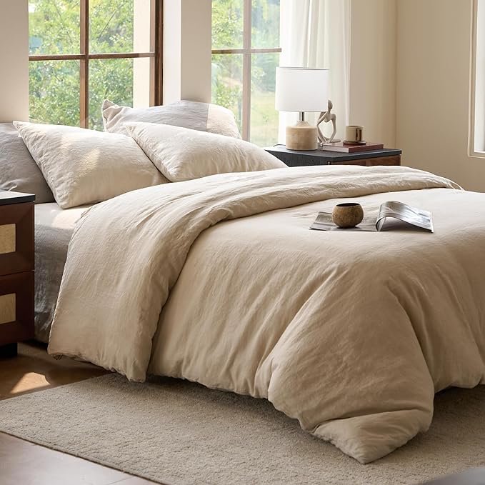 Linen Cooling Duvet Cover Set - Queen