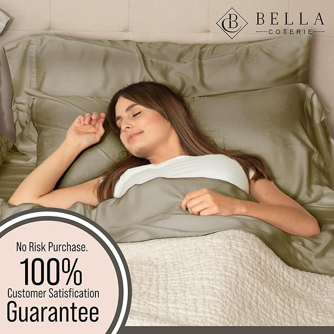 Bamboo Cooling Bed Sheet Set - Queen - 18 in Deep Pocket - 6 Piece
