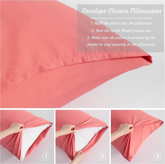 Microfiber Pillowcase Set - 20 x 54 in - 2 Pack