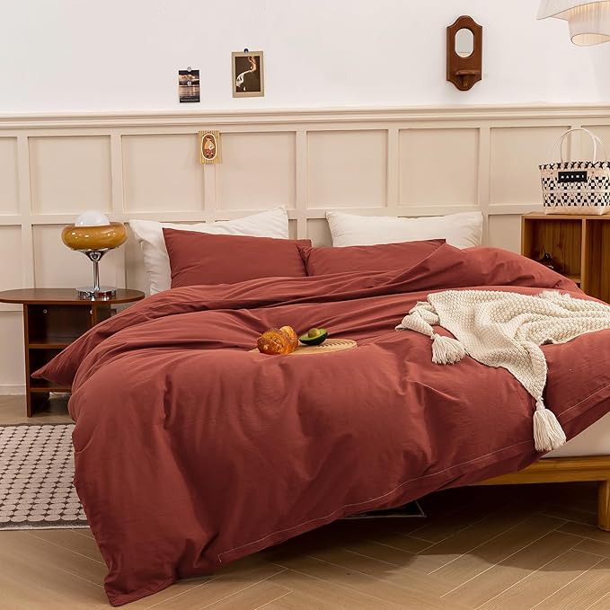 Linen Duvet Cover Set - Queen - 3 Piece
