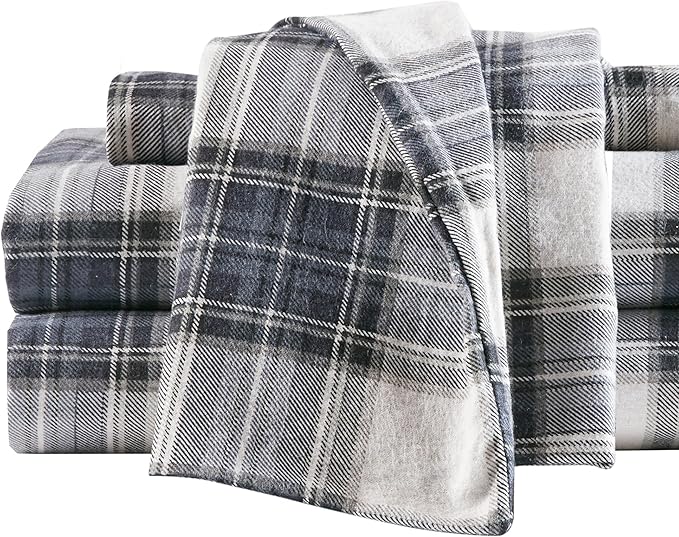 Flannel Bed Sheet Set - Queen - 4 Piece