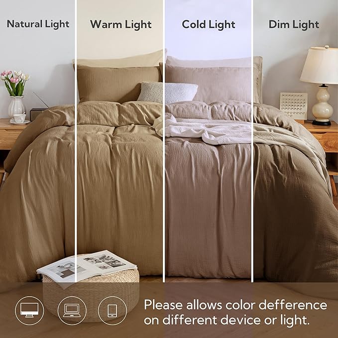 Linen Duvet Cover Set - California King - 3 Piece