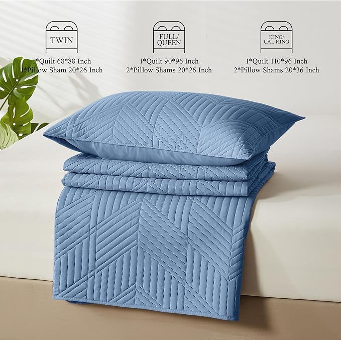 Microfiber Quilt Set - Queen