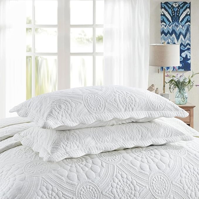 100% Cotton Quilt Set - King - 3 Piece