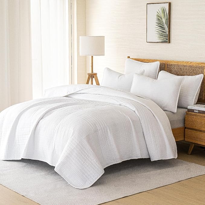 100% Cotton Quilt Set - Queen - 3 Piece