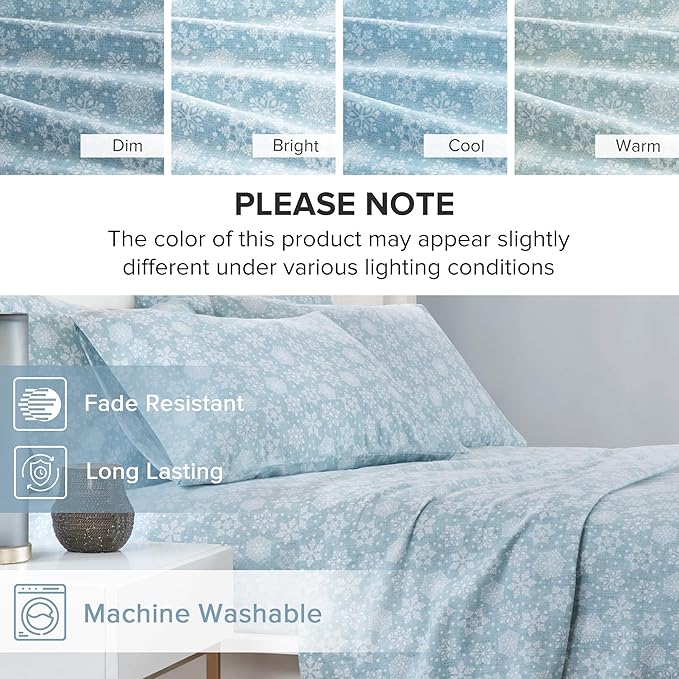Flannel Bed Sheet Set - Queen - 4 Piece