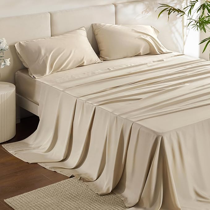 Bamboo Cooling Bed Sheet Set - Queen
