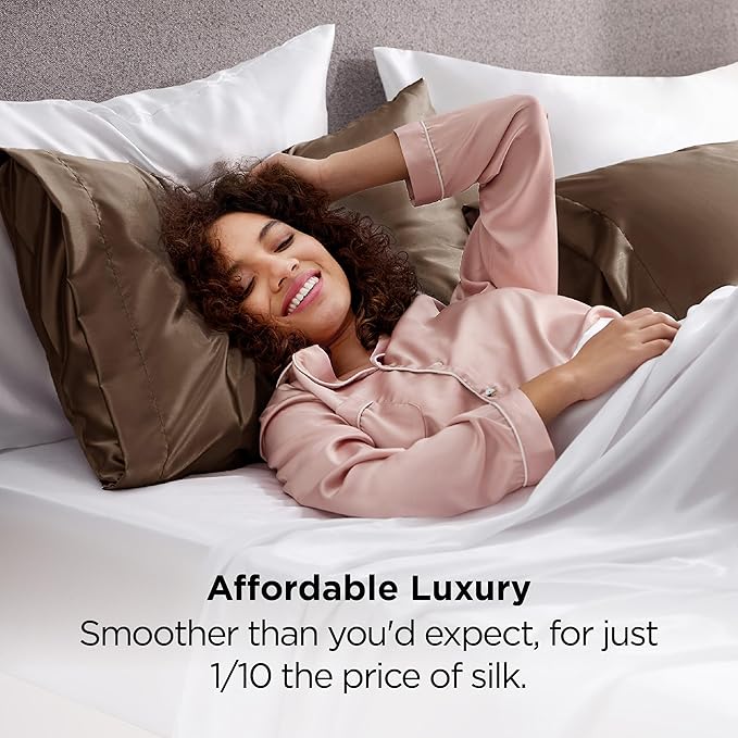 Satin Pillowcase Set - King - 20 x 36 in - 2 Piece