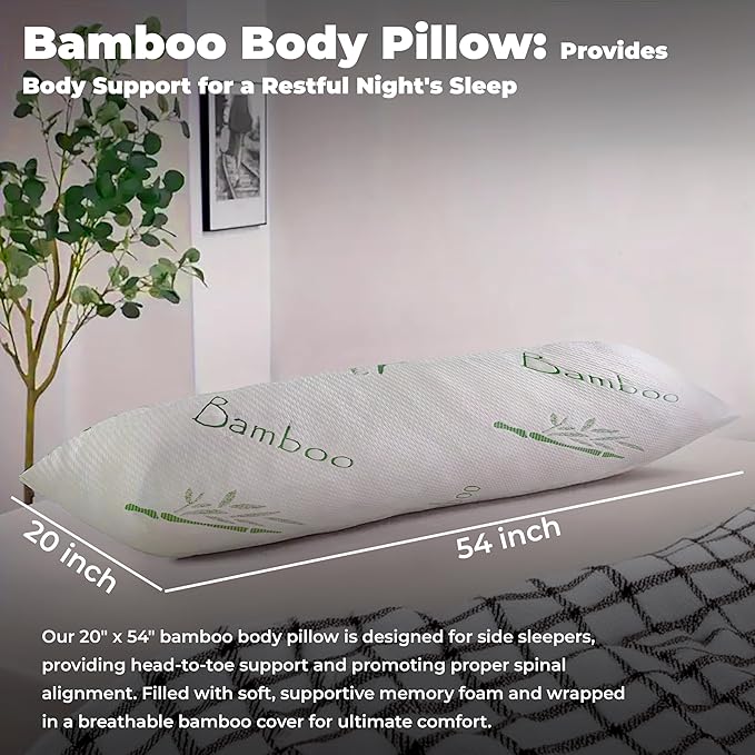 Bamboo Body Pillow - Full - 20 x 54 in