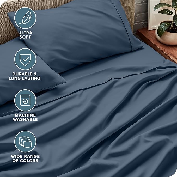 Microfiber Bed Sheet Set - Queen - 4 Piece