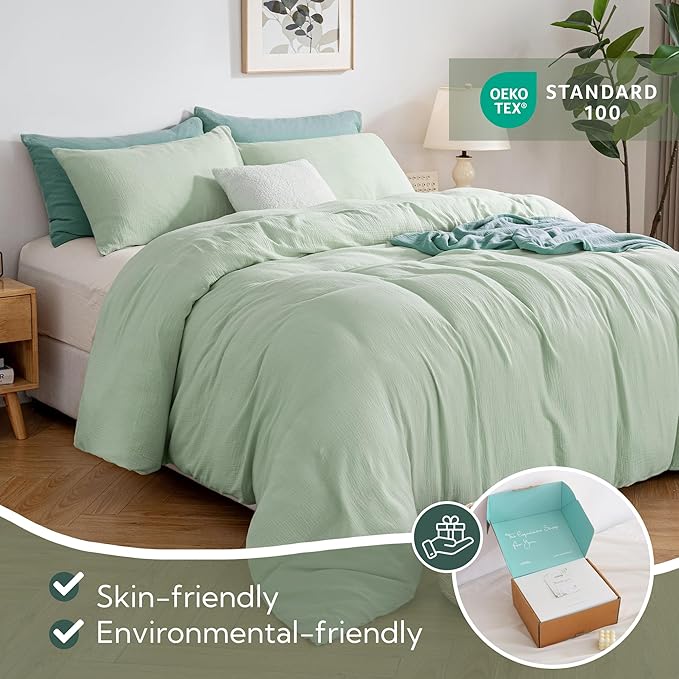 Linen Duvet Cover Set - California King - 3 Piece