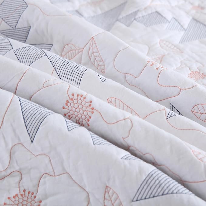 100% Cotton Quilt Set - King - 3 Piece