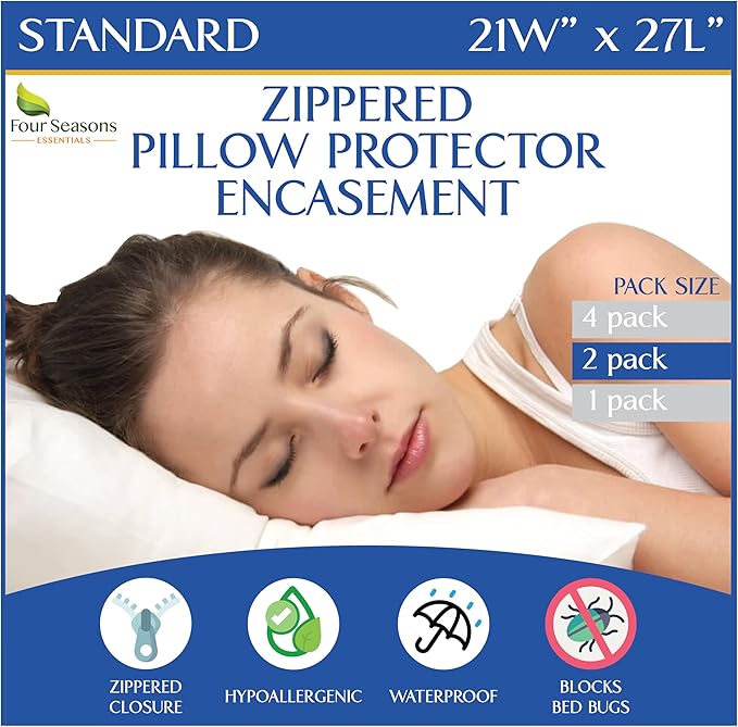 Waterproof Pillow Protector - Standard - 2 Piece