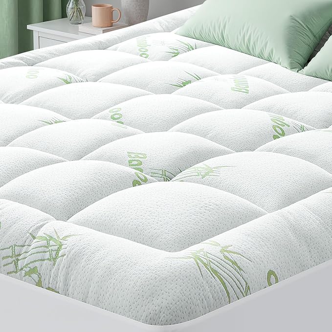 Bamboo Mattress Pad - King - 21 in Deep Pocket