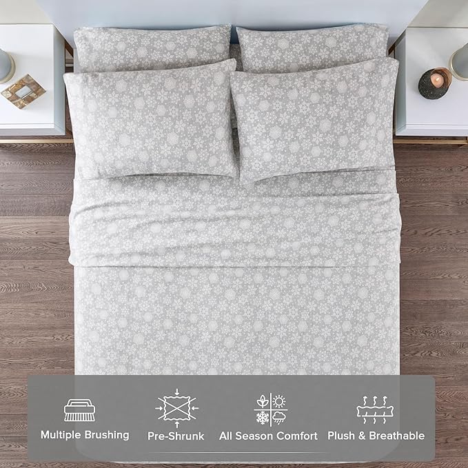 Flannel Bed Sheet Set - Twin - 3 Piece