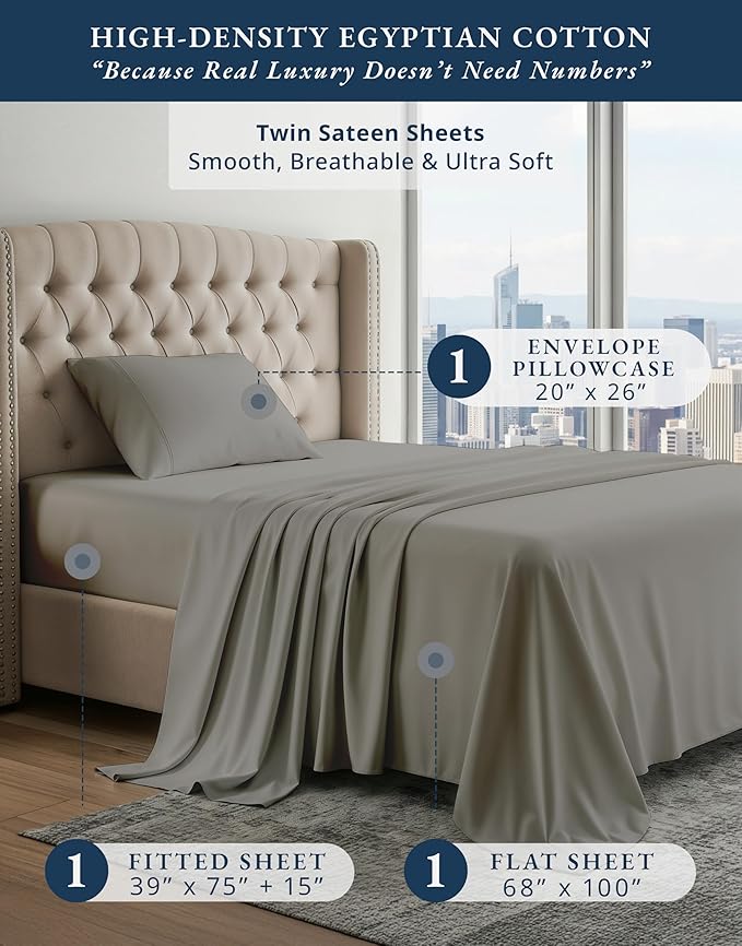Linen Cooling Bed Sheet Set - Twin - 15 in Deep Pocket