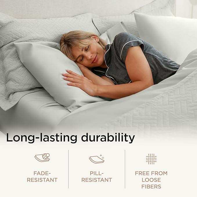 100% Cotton Bed Sheet Set - Full - 16 in Deep Pocket - 4 Piece