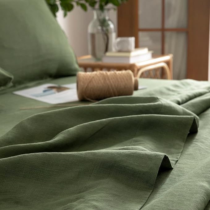 Linen Bed Sheet Set - Full - 4 Piece
