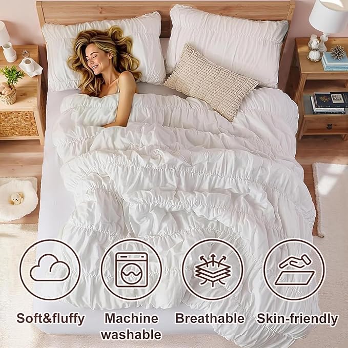 100% Cotton Comforter Set - Queen - 3 Piece