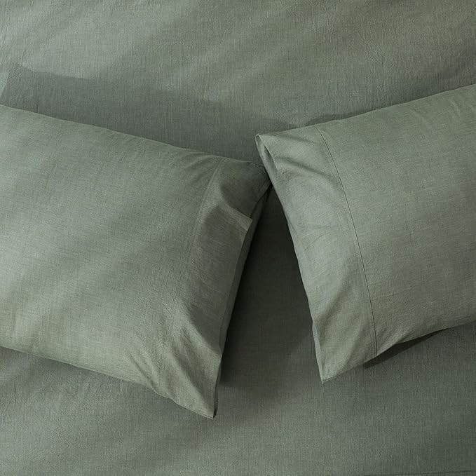 Linen Bed Sheet Set - Queen - 3 Piece