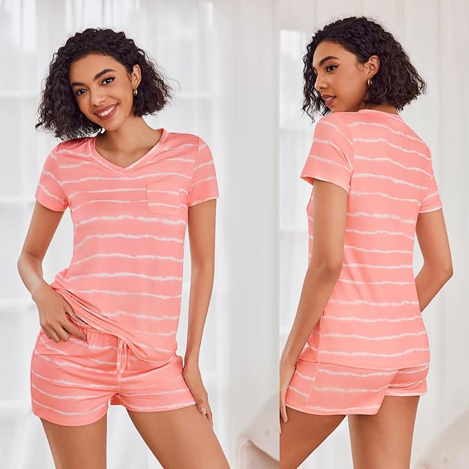 Women's Pajama Set - Short Sleeve - 2 Piece