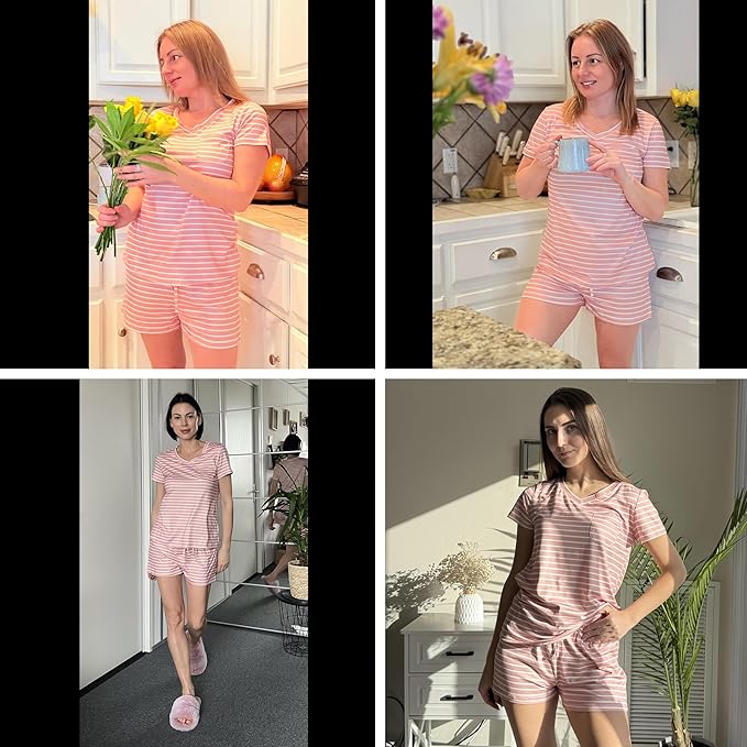 Women's Pajama Set - Short Sleeve - 2 Piece