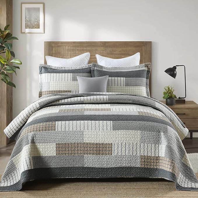 100% Cotton Quilt Set - Queen - 3 Piece