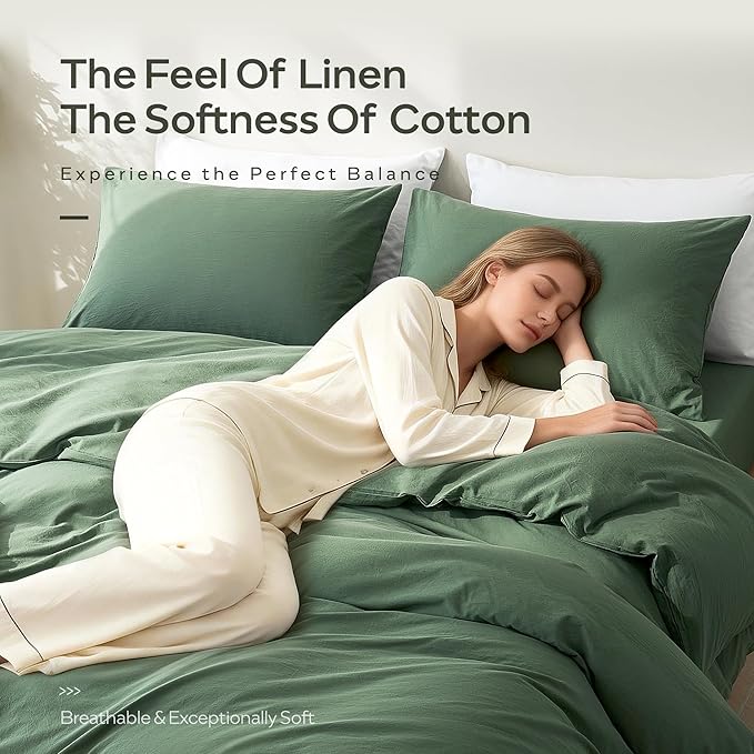 Linen Duvet Cover Set - Twin