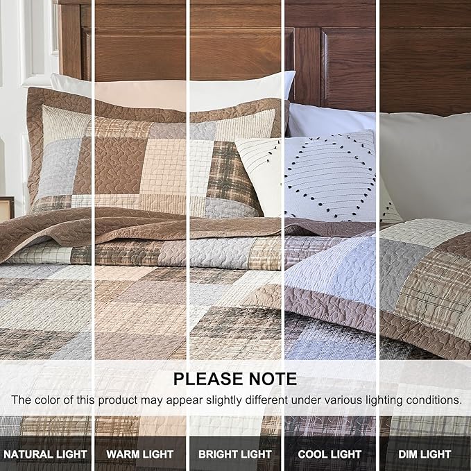 100% Cotton Bedding Set - King - 3 Piece