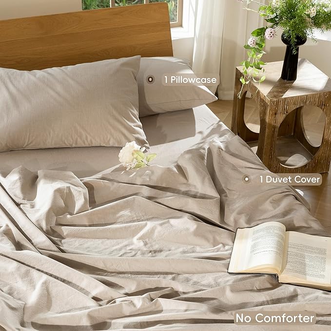 Linen Duvet Cover Set - Twin
