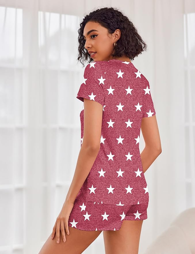 Women's Pajama Set - Short Sleeve - 2 Piece