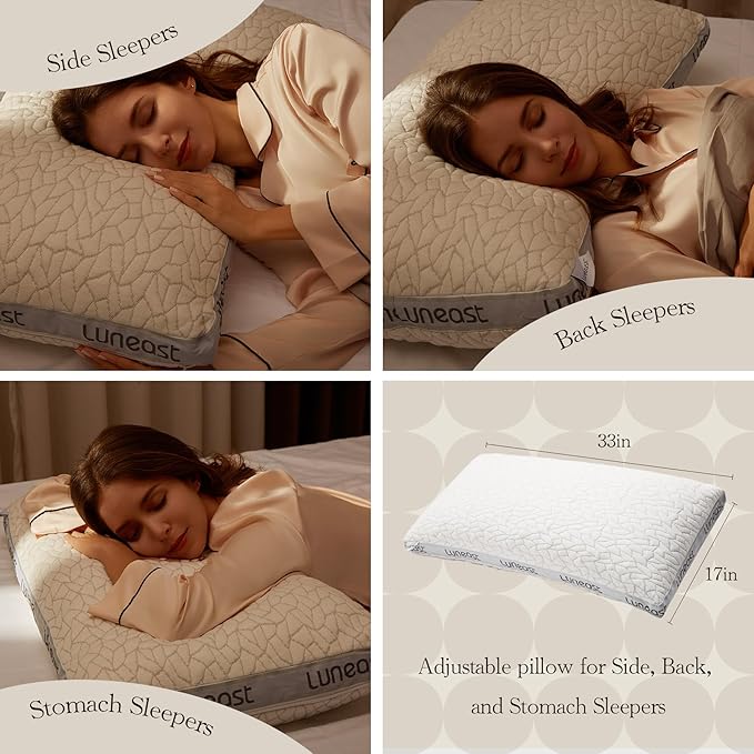 Bamboo Bed Pillow - King - 17 x 33 in