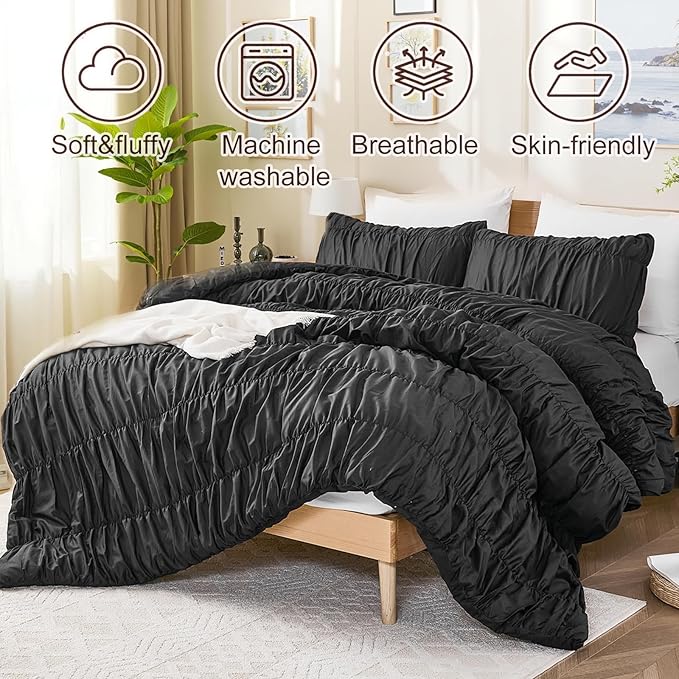 100% Cotton Comforter Set - Queen - 3 Piece