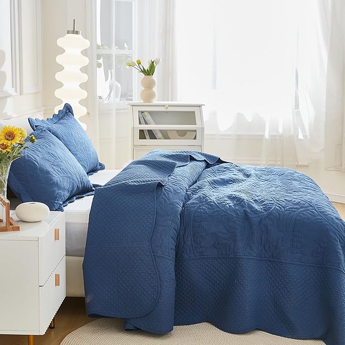 100% Cotton Quilt Set - Queen - 3 Piece