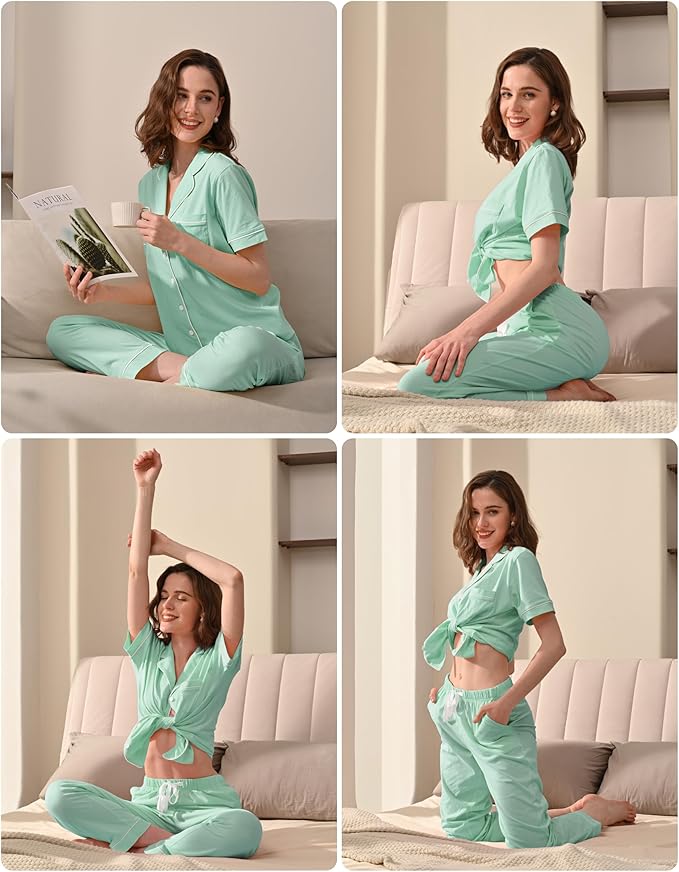 Women's 100% Cotton Pajama Set - 2 Piece