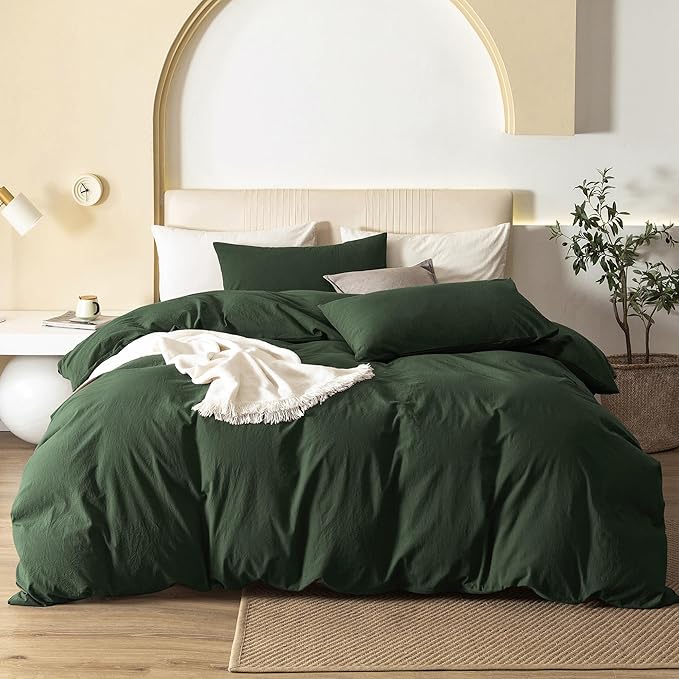 Linen Duvet Cover Set - King - 120 x 120 in - 3 Piece