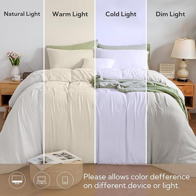 Linen Duvet Cover Set - Full - 3 Piece