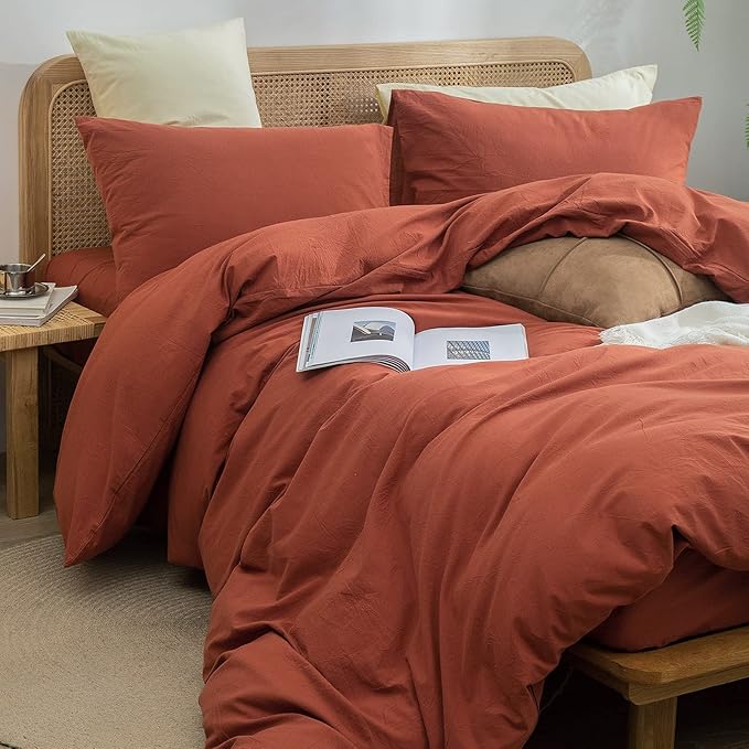 Linen Duvet Cover Set - Queen - 3 Piece