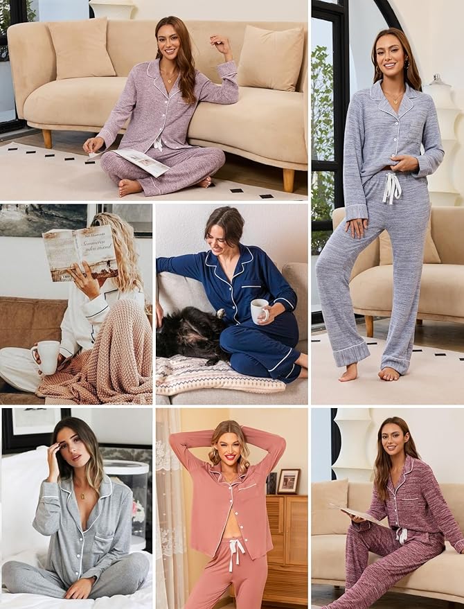 Women's Pants Pajama Set - Long Sleeve - 2 Piece