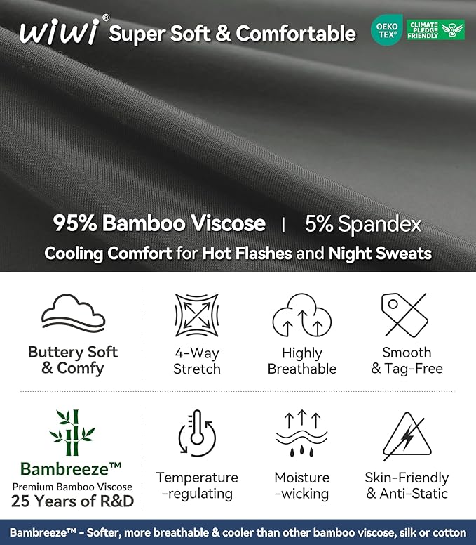 Women's Bamboo Cooling Pajama Set - Short Sleeve - 2 Piece